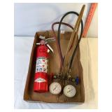 Refrigerant Gauges & Fire Extinguisher