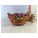 Longaberger Popcorn Basket 1999 w/Liner & Protect.