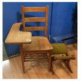 Wooden Desk & Footrest