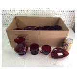 Asst Ruby Red Glassware