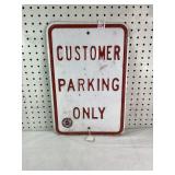 Customer Parking Only Metal Sign