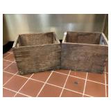 Vintage Handled Wooden Boxes