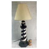 Wooden Lighthouse Lamp