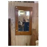 Large Wooden Mirror Approx 43.5" x 26"