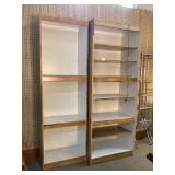 2 Presswood Shelves Approx 77" Tall