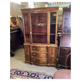 Mahogany Hutch Approx 44" W x 15.5" D x 72" H