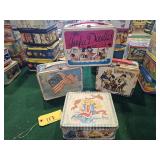 Americana themed vintage metal lunch boxes