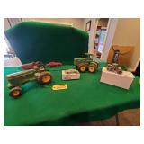 Vintage Toy tractors and JD Pewter collectables