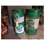 3 Vintage Quaker State Cans