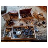 Vintage Buttons and Jewelry