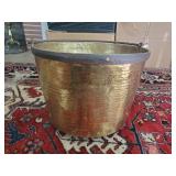 Vintage Brass and Wrought Iron Bucket