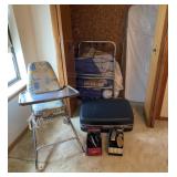 Twin Size Cot, Vintage Metal Highchair,