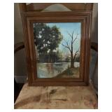 2 Framed Paintings & Humidifier