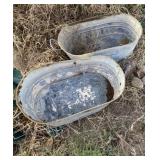 2 Small Galvanized Tubs