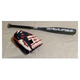 Rawlings Baseball Bat, Rawlings Baseball Glove