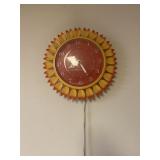 Westclox Electric Plastic Sunflower Wall Clock