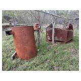 Fuel tank with pump, trailer