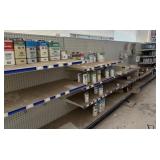 Long Retail Shelving Unit & Contents