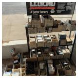 Display Rack, 66+/- Small Boxes of Screws,