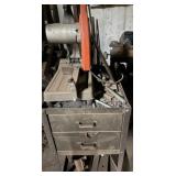 Metal Cabinet on Casters & Contents