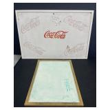 Coca-Cola cork screw board and dry erase board