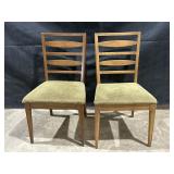 Pair of ladder back dining chairs