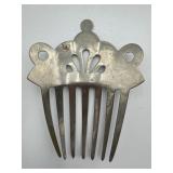 Victorian Silver Plated Hair Comb Spanish Style