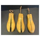 Vtg wooden shoe stretchers, 3