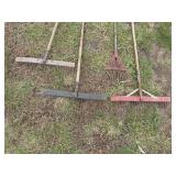 4 Metal Garden Rakes