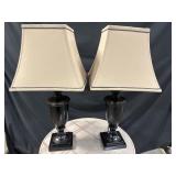 Pair 28" Urn design table lamps