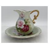 Hand painted Norcrest Mini water pitchers/basin