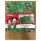 Disney twin flannel sheet set-new