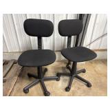 2 adjustable office chairs