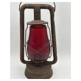 Dietz DW & P Red Globe Oil Lantern