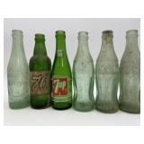 Dr. Pepper, 7UP & Coca-Cola Glass Bottles