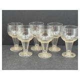 6.5in tall 6 Hollow Stem Beer Glasses