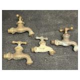 4  brass water spigots