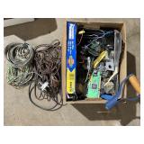 Variety of items, household extension cords,