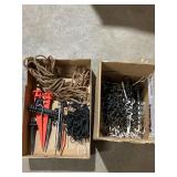 Spiral metal ground stakes, plastic stakes, &