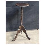 Wood tripod base plant stand.  Approx 3ft tall