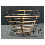 Copper brush finished metal basket