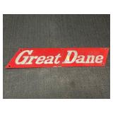 Vtg Great Dane tractor trailer metal sign