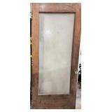 Antique solid wood glass front door