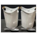 (2) Galvanized ice bucket sets