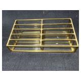 Brass & glass business card holder