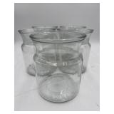 (5) clear glass vase