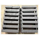 (4) Painted Black Pallets