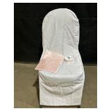 Approx 26 Pink Chair Covers, 7 Table Runners, &