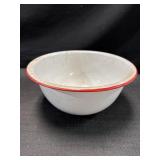 Red & White Enamel Bowl