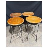 (4) twisted wire Stools